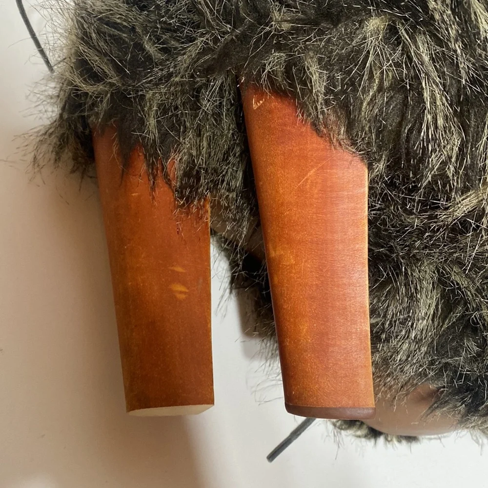 Rare Limited Edition Lita - Shag Jeffrey Campbell Faux Fur Booties in Ta… - Picture 12 of 17